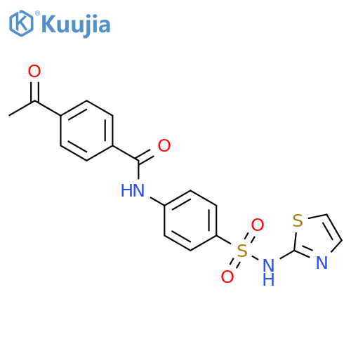 4-acetyl-N-{4-(1,3-thiazol-2-yl)sulfamoylphenyl}benzamide structure