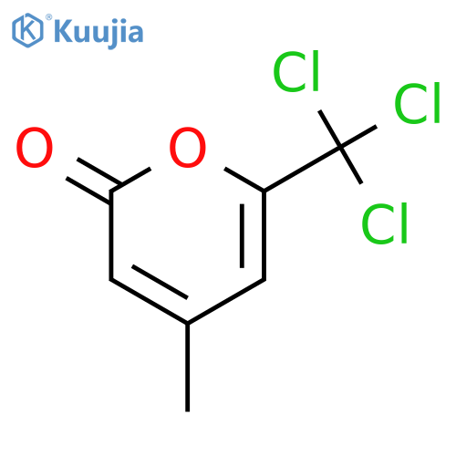 2H-Pyran-2-one, 4-methyl-6-(trichloromethyl)- structure
