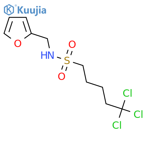 5,5,5-trichloro-N-(furan-2-yl)methylpentane-1-sulfonamide structure