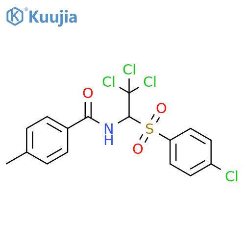 4-methyl-N-2,2,2-trichloro-1-(4-chlorobenzenesulfonyl)ethylbenzamide structure