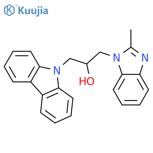 1-(9H-carbazol-9-yl)-3-(2-methyl-1H-1,3-benzodiazol-1-yl)propan-2-ol structure