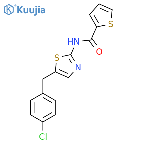N-(5-(4-chlorobenzyl)thiazol-2-yl)thiophene-2-carboxamide structure