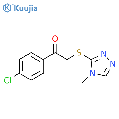 1-(4-chlorophenyl)-2-[(4-methyl-4H-1,2,4-triazol-3-yl)sulfanyl]ethan-1-one structure