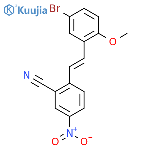 2-[(E)-2-(5-bromo-2-methoxyphenyl)ethenyl]-5-nitrobenzonitrile structure