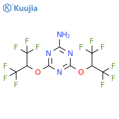 1,3,5-Triazin-2-amine, 4,6-bis[2,2,2-trifluoro-1-(trifluoromethyl)ethoxy]- structure