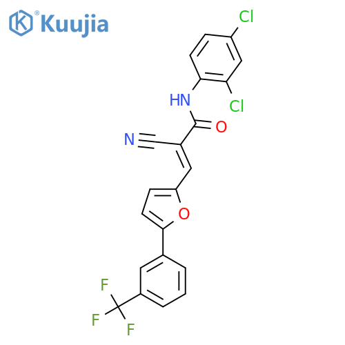 (2E)-2-cyano-N-(2,4-dichlorophenyl)-3-{5-3-(trifluoromethyl)phenylfuran-2-yl}prop-2-enamide structure