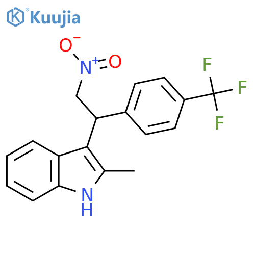 2-methyl-3-{2-nitro-1-[4-(trifluoromethyl)phenyl]ethyl}-1H-indole structure