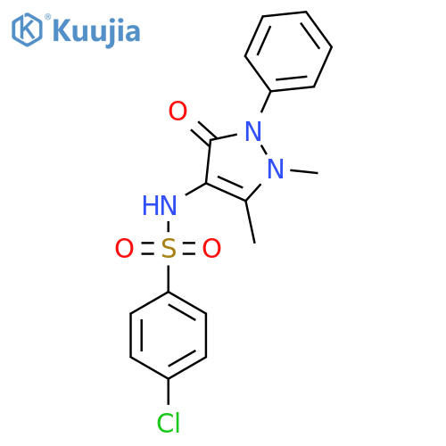 4-(((4-Chlorophenyl)sulfonyl)amino)-2,3-dimethyl-1-phenyl-3-pyrazolin-5-one structure