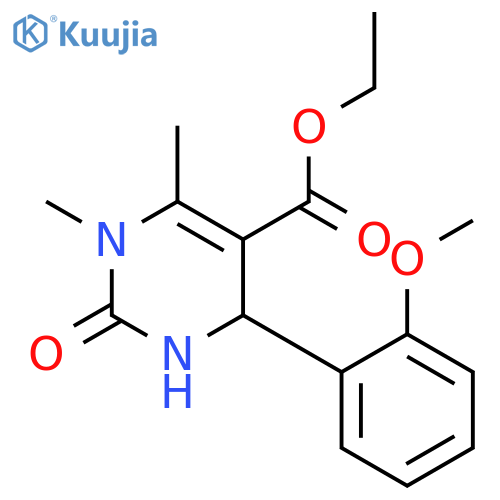Ethyl 4-(2-Methoxyphenyl)-1,6-Dimethyl-2-Oxo-1,2,3,4-Tetrahydro-5-Pyrimidinecarboxylate structure