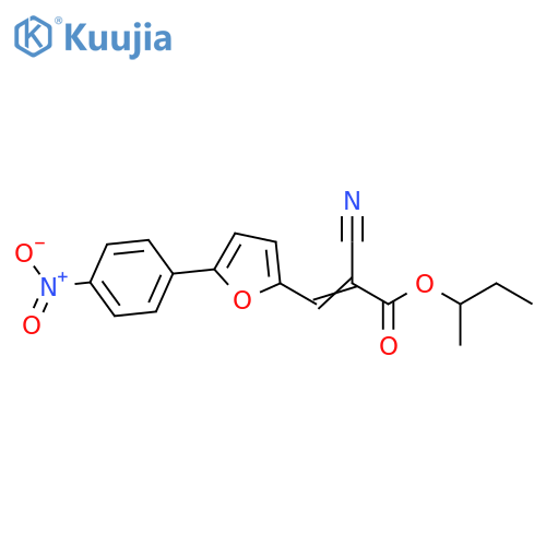butan-2-yl (2E)-2-cyano-3-5-(4-nitrophenyl)furan-2-ylprop-2-enoate structure