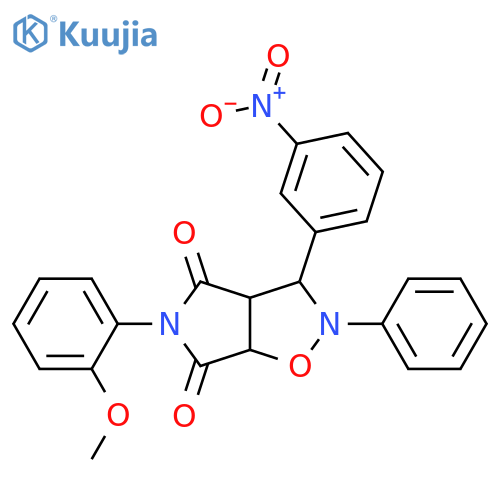 5-(2-methoxyphenyl)-3-(3-nitrophenyl)-2-phenyl-hexahydro-2H-pyrrolo3,4-d1,2oxazole-4,6-dione structure