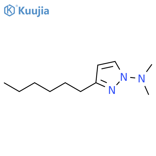 1H-Pyrazol-1-amine, 3-hexyl-N,N-dimethyl- structure