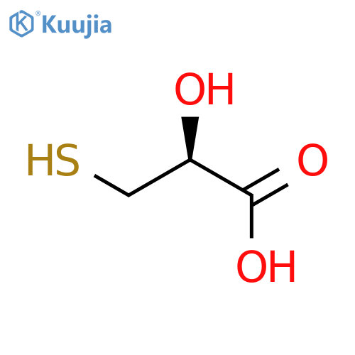 2-Hydroxy-3-mercaptopropanoic acid; (S)-form structure