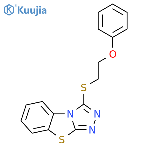 3-[(2-phenoxyethyl)sulfanyl]-7-thia-2,4,5-triazatricyclo[6.4.0.0^{2,6}]dodeca-1(8),3,5,9,11-pentaene structure