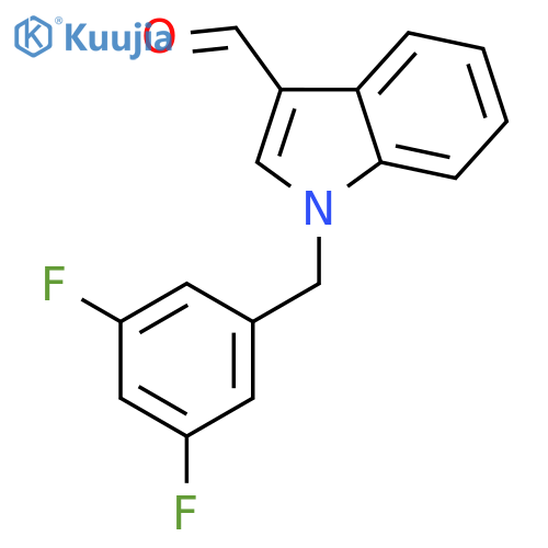 1-(3,5-difluorobenzyl)-1h-indole-3-carbaldehyde structure