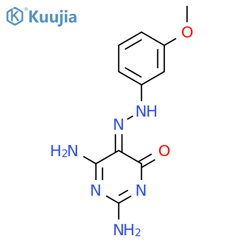 4(3H)-Pyrimidinone,2,6-diamino-5-[2-(3-methoxyphenyl)diazenyl]- structure
