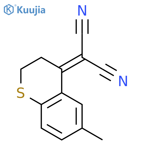 Propanedinitrile,2-(2,3-dihydro-6-methyl-4H-1-benzothiopyran-4-ylidene)- structure