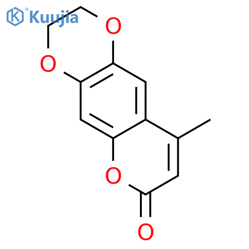 7H-Pyrano[2,3-g]-1,4-benzodioxin-7-one,2,3-dihydro-9-methyl- structure