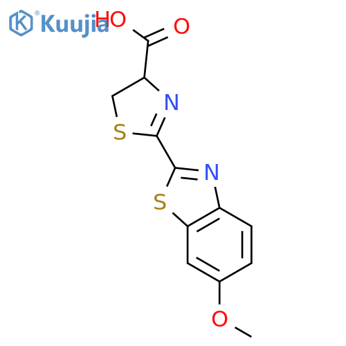 4-Thiazolecarboxylicacid, 4,5-dihydro-2-(6-methoxy-2-benzothiazolyl)- structure