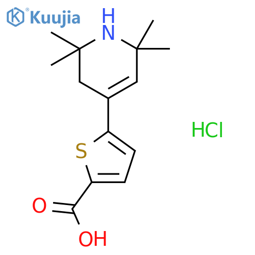 5-(2,2,6,6-Tetramethyl-1,2,3,6-tetrahydro-pyridin-4-yl)-thiophene-2-carboxylic acid hydrochloride structure
