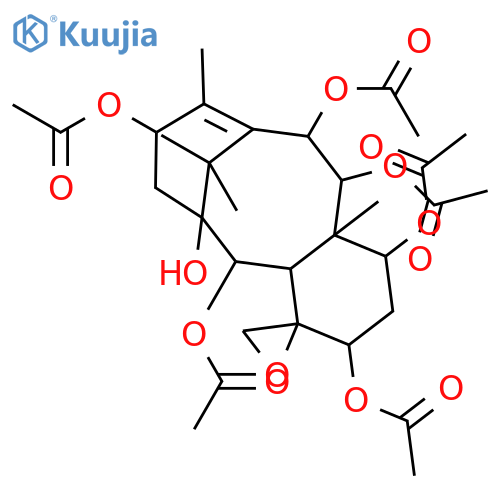 (2',5',9',10',13'-Pentaacetyloxy-1'-hydroxy-8',12',15',15'-tetramethylspiro[oxirane-2,4'-tricyclo[9.3.1.03,8]pentadec-11-ene]-7'-yl) acetate structure