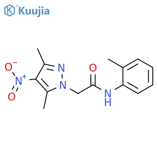 1H-Pyrazole-1-acetamide,3,5-dimethyl-N-(2-methylphenyl)-4-nitro- structure