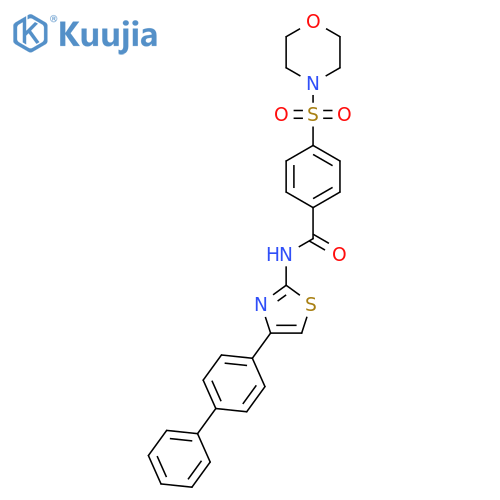 N-(2Z)-4-{1,1'-biphenyl-4-yl}-2,3-dihydro-1,3-thiazol-2-ylidene-4-(morpholine-4-sulfonyl)benzamide structure