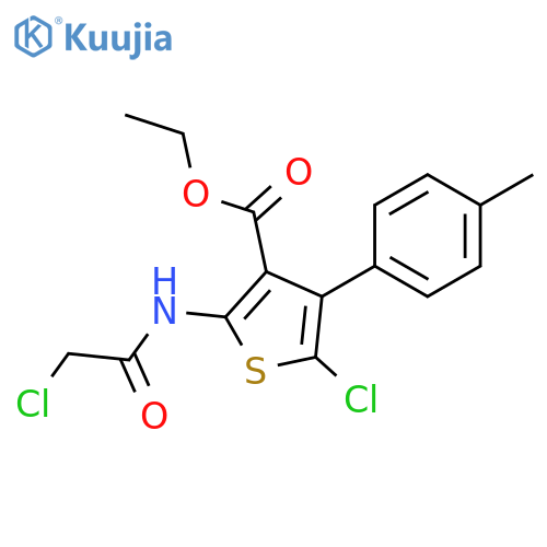 ethyl 5-chloro-2-(2-chloroacetamido)-4-(p-tolyl)thiophene-3-carboxylate structure