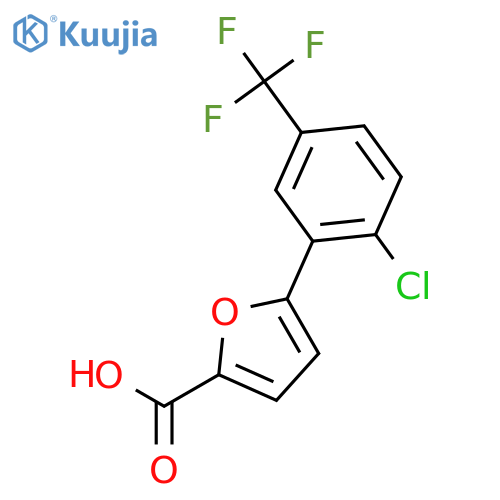 5-2-Chloro-5-(trifluoromethyl)phenylfuran-2-carboxylic Acid structure