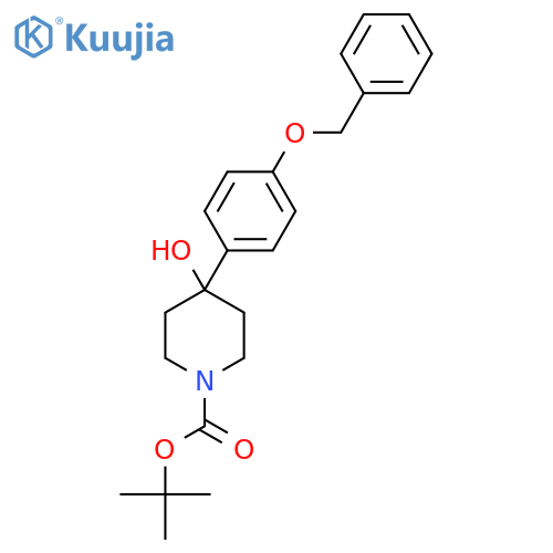 Tert-butyl 4-[4-(benzyloxy)phenyl]-4-hydroxypiperidine-1-carboxylate structure