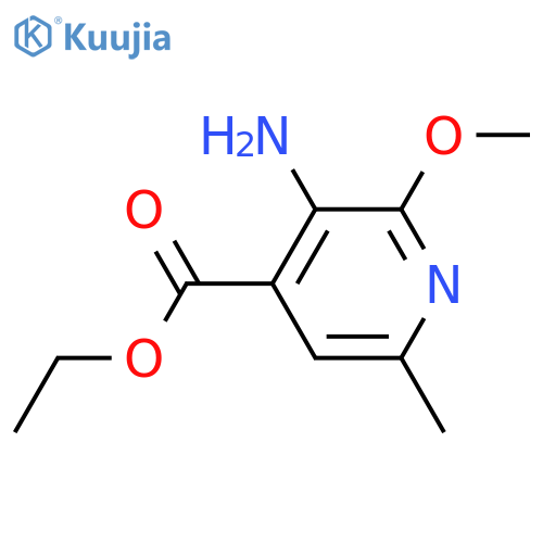4-Pyridinecarboxylicacid, 3-amino-2-methoxy-6-methyl-, ethyl ester structure