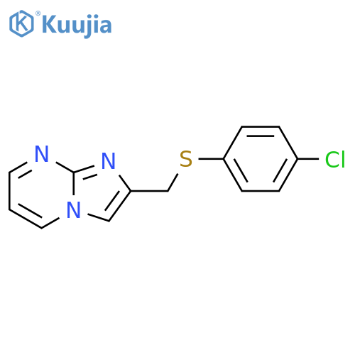 2-{(4-chlorophenyl)sulfanylmethyl}imidazo1,2-apyrimidine structure
