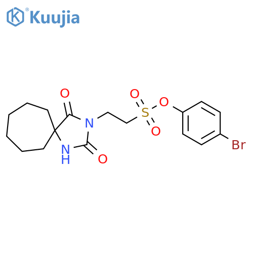 4-bromophenyl 2-{2,4-dioxo-1,3-diazaspiro4.6undecan-3-yl}ethane-1-sulfonate structure