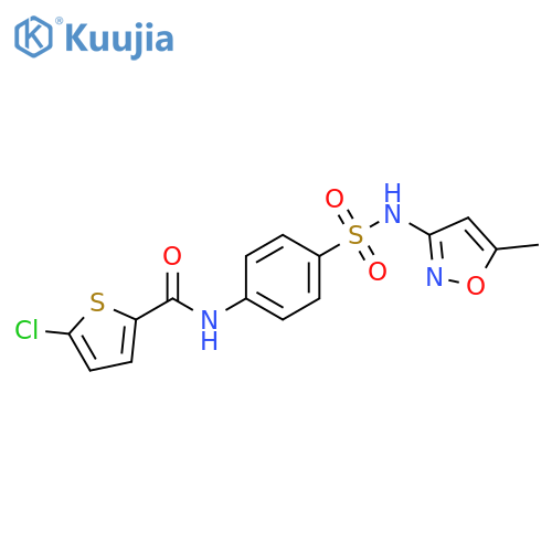 5-chloro-N-{4-(5-methyl-1,2-oxazol-3-yl)sulfamoylphenyl}thiophene-2-carboxamide structure