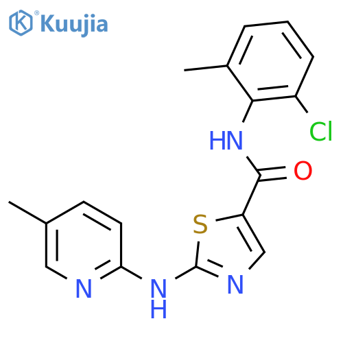 5-Thiazolecarboxamide,N-(2-chloro-6-methylphenyl)-2-[(5-methyl-2-pyridinyl)amino]- structure