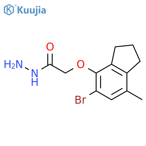 2-(5-Bromo-7-methyl-2,3-dihydro-1H-inden-4-yl)oxyacetohydrazide structure