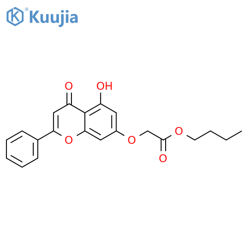butyl 2-((5-hydroxy-4-oxo-2-phenyl-4H-chromen-7-yl)oxy)acetate structure