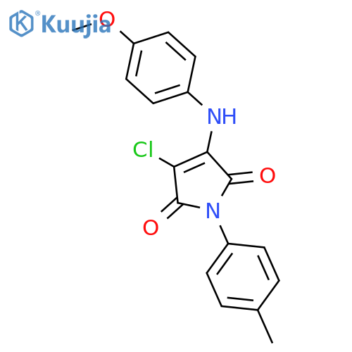 3-chloro-4-(4-methoxyphenyl)amino-1-(4-methylphenyl)-2,5-dihydro-1H-pyrrole-2,5-dione structure