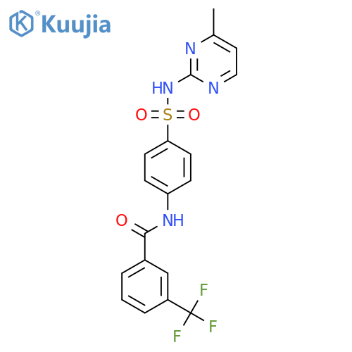 N-{4-(4-methylpyrimidin-2-yl)sulfamoylphenyl}-3-(trifluoromethyl)benzamide structure