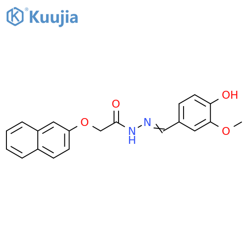 N'-(1E)-(4-hydroxy-3-methoxyphenyl)methylidene-2-(naphthalen-2-yloxy)acetohydrazide structure