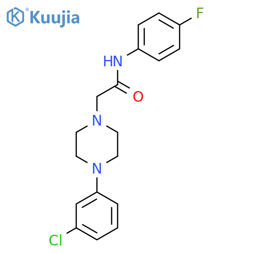 2-[4-(3-Chlorophenyl)piperazin-1-yl]-N-(4-fluorophenyl)acetamide structure