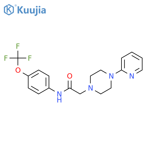 1-Piperazineacetamide, 4-(2-pyridinyl)-N-[4-(trifluoromethoxy)phenyl]- structure