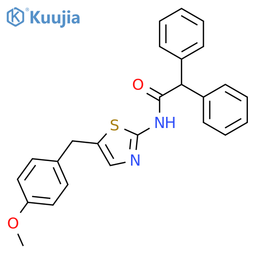 N-{5-(4-methoxyphenyl)methyl-1,3-thiazol-2-yl}-2,2-diphenylacetamide structure