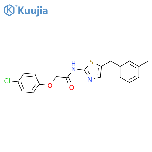 2-(4-chlorophenoxy)-N-{5-(3-methylphenyl)methyl-1,3-thiazol-2-yl}acetamide structure