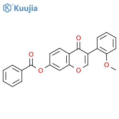 3-(2-methoxyphenyl)-4-oxo-4H-chromen-7-yl benzoate structure