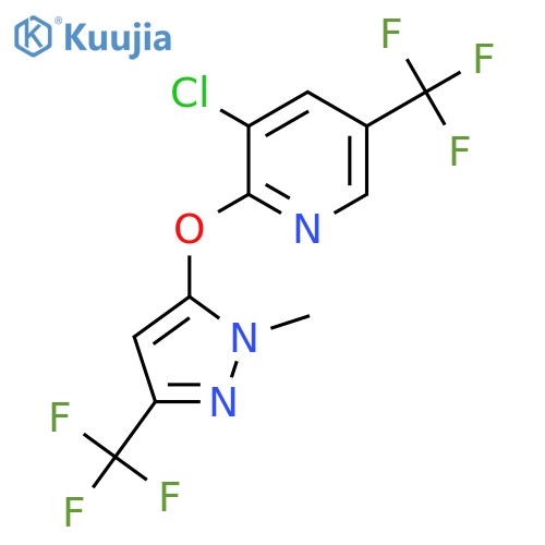 3-chloro-2-{[1-methyl-3-(trifluoromethyl)-1H-pyrazol-5-yl]oxy}-5-(trifluoromethyl)pyridine structure