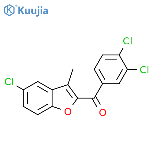 (5-CHLORO-3-METHYL-1-BENZOFURAN-2-YL)(3,4-DICHLOROPHENYL)METHANONE structure