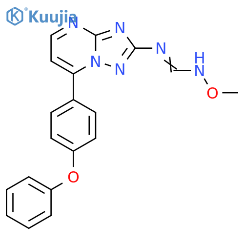 N'-METHOXY-N-[7-(4-PHENOXYPHENYL)[1,2,4]TRIAZOLO[1,5-A]PYRIMIDIN-2-YL]IMINOFORMAMIDE structure