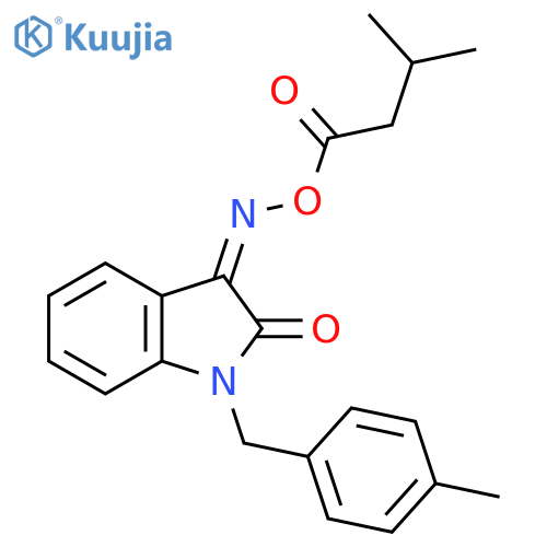 1-(4-Methylbenzyl)-3-{[(3-methylbutanoyl)oxy]imino}-1,3-dihydro-2H-indol-2-one structure