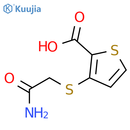 3-(2-Amino-2-oxoethyl)sulfanyl-2-thiophenecarboxylic Acid structure